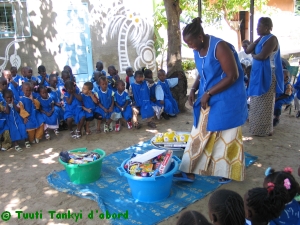 enfants de l'école Ker Maan Nilaan à Joal-Fadiouth